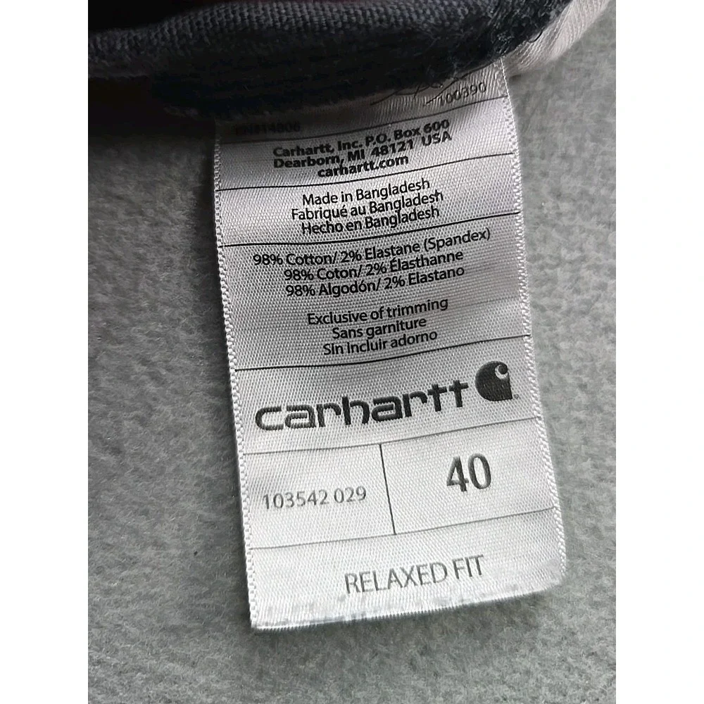 Carhartt Men's 40 Relaxed Fit Carpenter Shorts Gray Used Condition SEE ITEM INFO